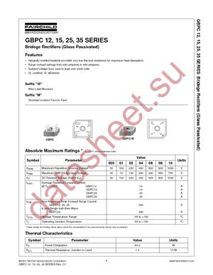 GBPC12005W datasheet  